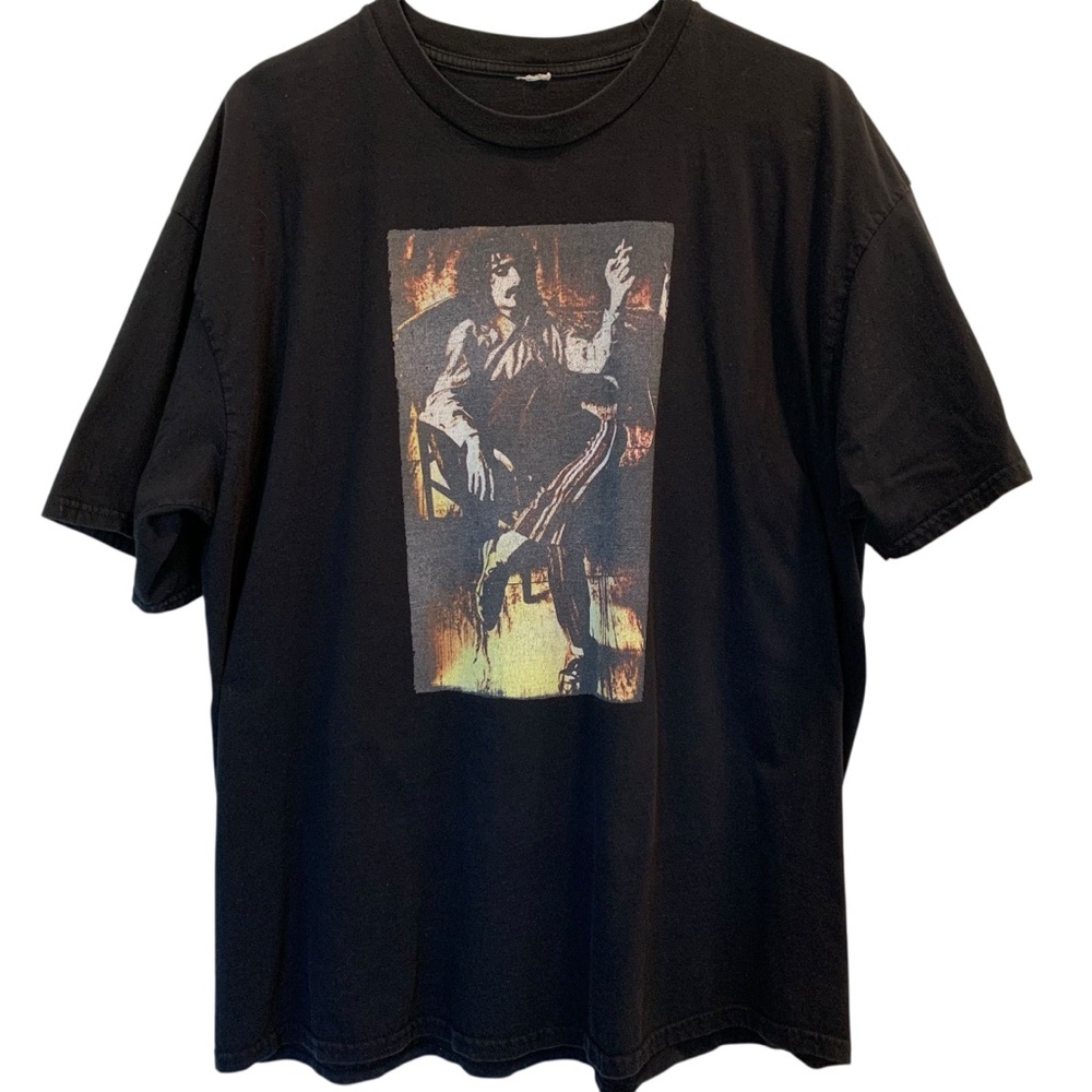 Frank Zappa T-Shirt Black Graphic Size Large
